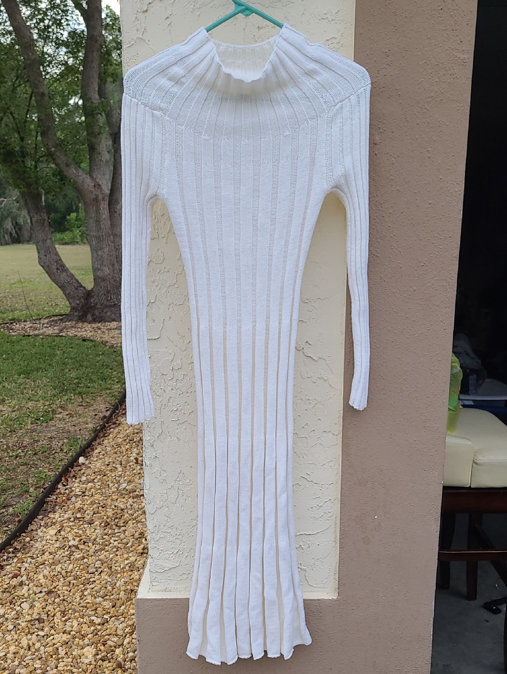Banana Republic Sweater Dress XXS Cream Cardigan Long Sleeve Slim